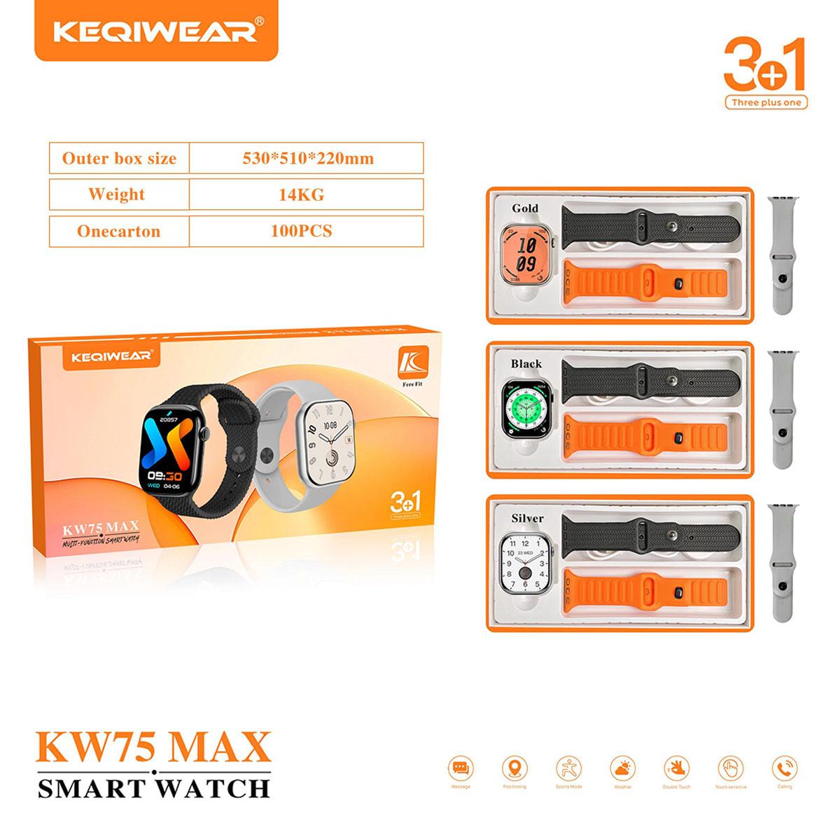 ساعت هوشمند keqiwear مدل kw75 max